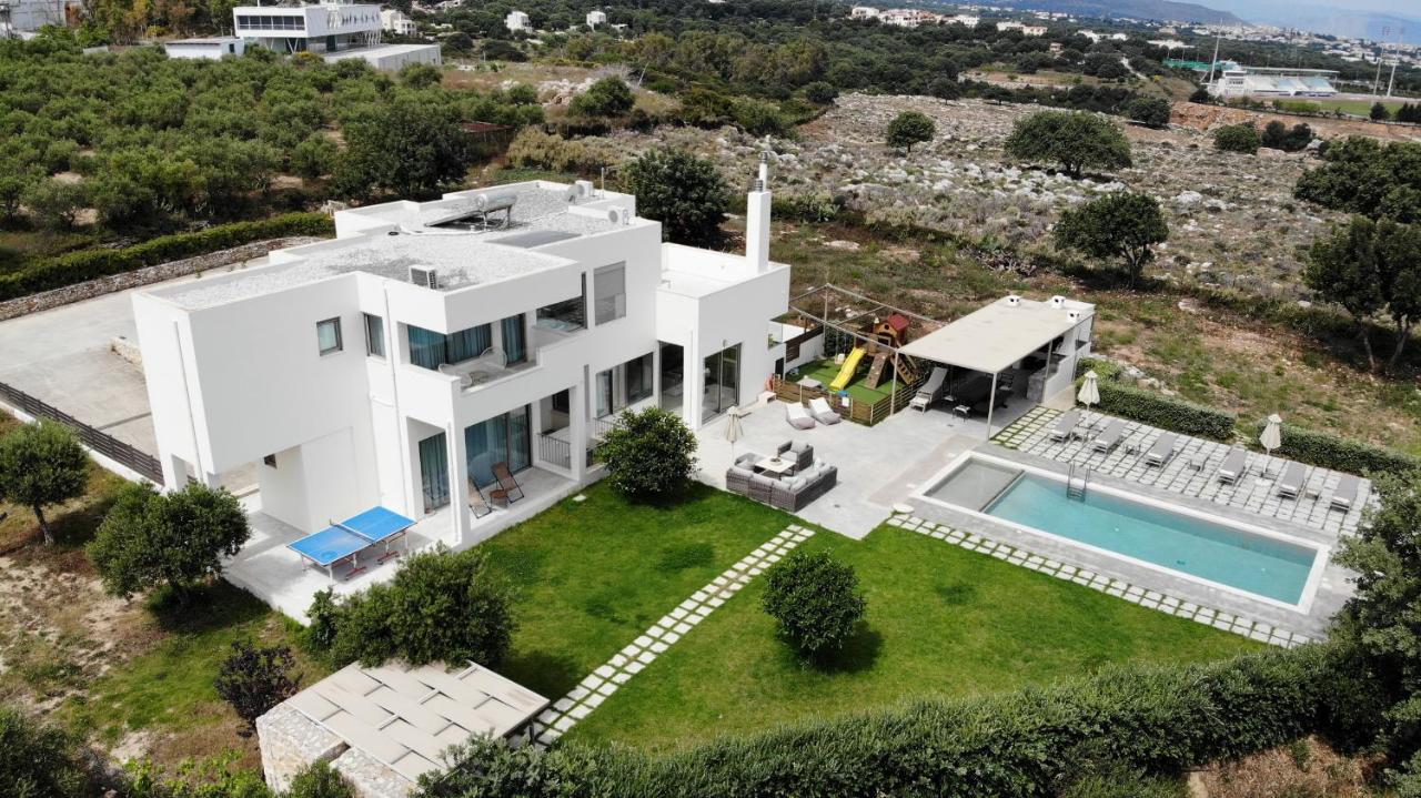 Lux Villa Mia With Heated Pool, 2Km To Beach & Childrens Area! Mikro Metochi Eksteriør bilde