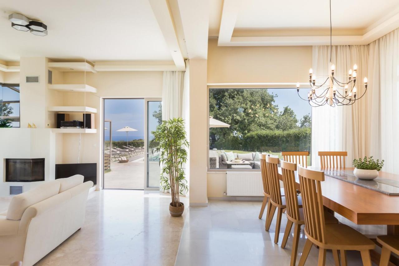 Lux Villa Mia With Heated Pool, 2Km To Beach & Childrens Area! Mikro Metochi Eksteriør bilde