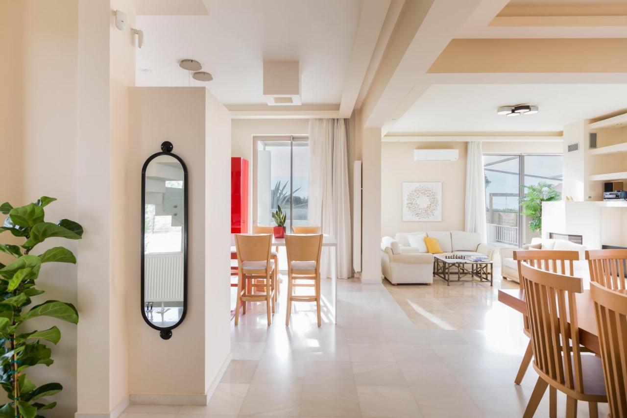 Lux Villa Mia With Heated Pool, 2Km To Beach & Childrens Area! Mikro Metochi Eksteriør bilde