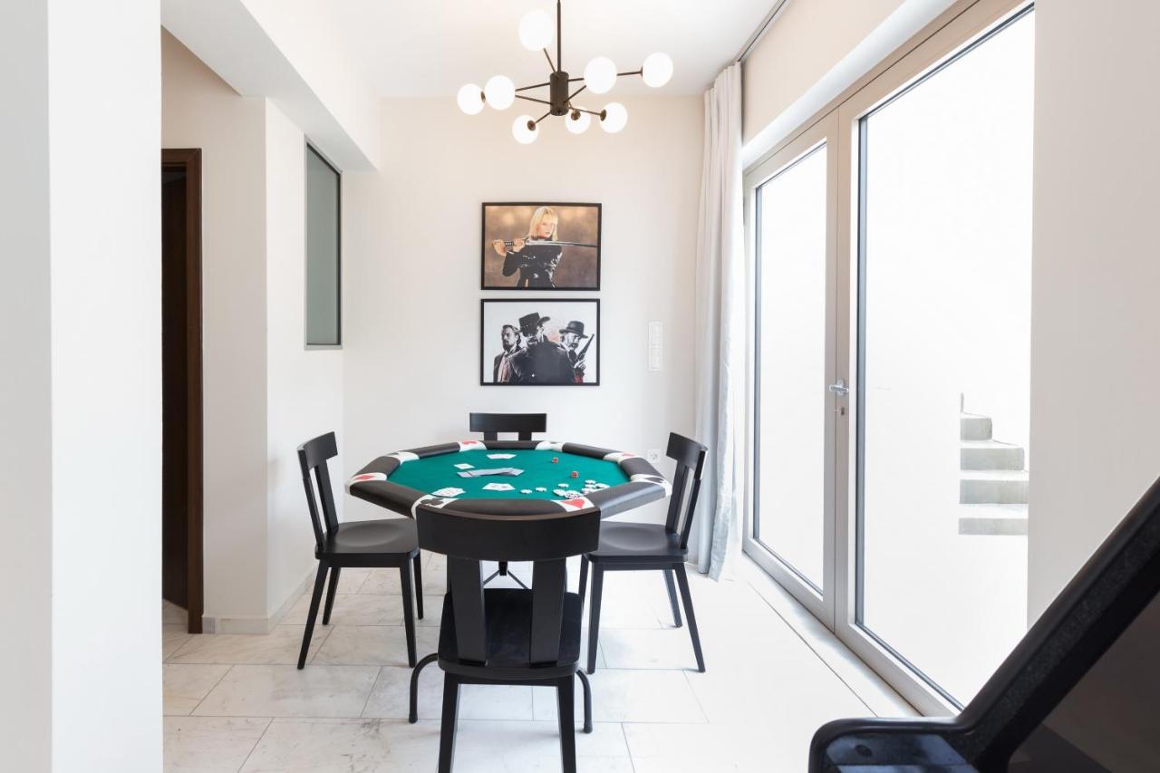 Lux Villa Mia With Heated Pool, 2Km To Beach & Childrens Area! Mikro Metochi Eksteriør bilde