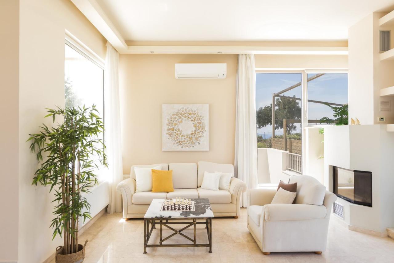Lux Villa Mia With Heated Pool, 2Km To Beach & Childrens Area! Mikro Metochi Eksteriør bilde