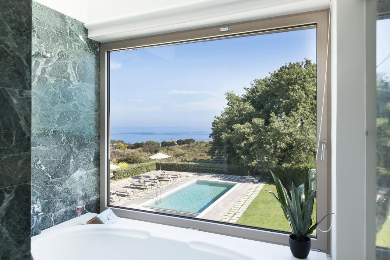 Lux Villa Mia With Heated Pool, 2Km To Beach & Childrens Area! Mikro Metochi Eksteriør bilde
