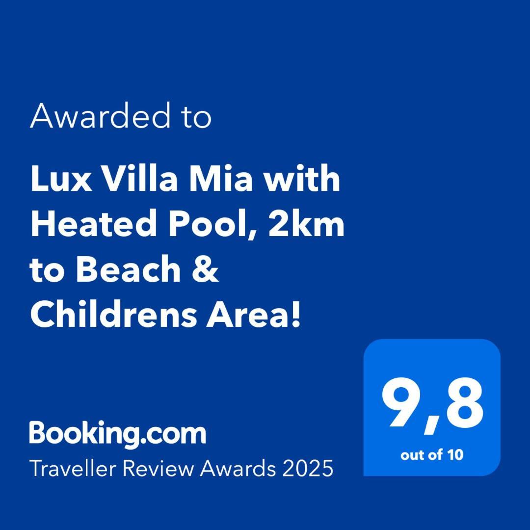 Lux Villa Mia With Heated Pool, 2Km To Beach & Childrens Area! Mikro Metochi Eksteriør bilde